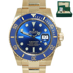 MINT 2018 PAPERS Rolex Sunburst Blue Ceramic 116618 18k Yellow Gold Watch Box