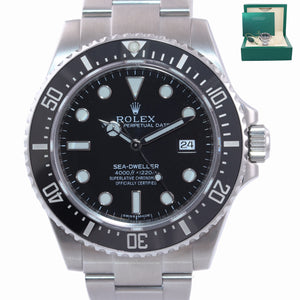 MINT 2017 Rolex Sea-Dweller 4000 SD4K 116600 Steel Black Ceramic Dive Watch