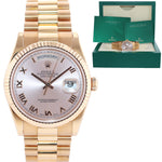 Rolex President Day Date Rose Gold Pink Roman 118235 Modern Band Watch Box