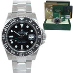 DISCONTINUED PAPERS Rolex GMT Master II 116710 Steel Ceramic Black Green Watch