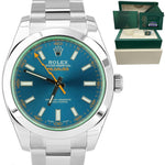2021 NEW Rolex Milgauss Z-Blue Green Anniversary 40mm 116400 GV Stainless Watch