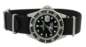 Rolex Submariner Date 16610 Stainless Steel Black TRITIUM NATO 40mm Dive Watch