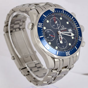 2008 Omega Seamaster 300M 2225.80 Blue 41.5mm Automatic Chronograph Date Watch