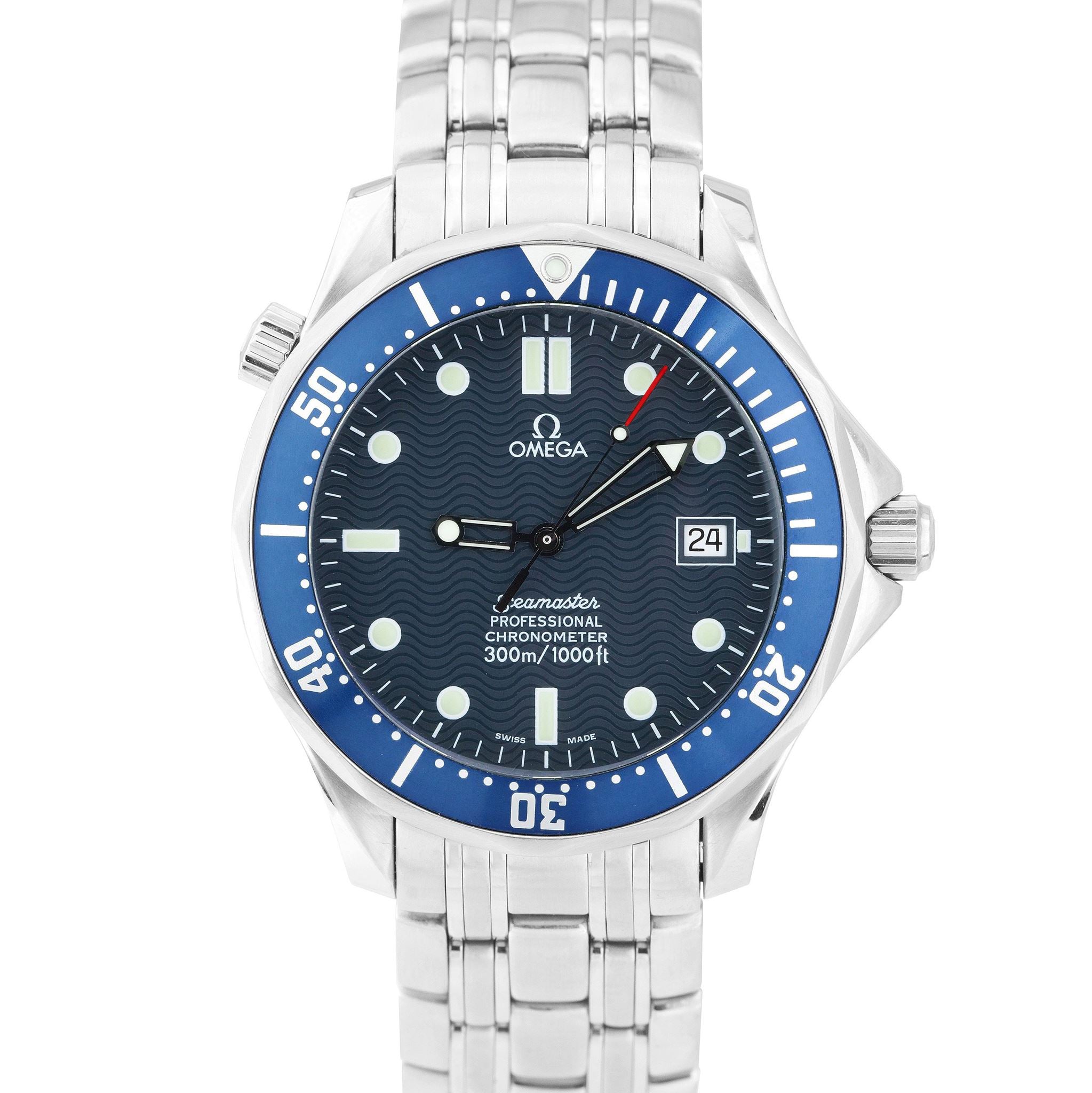 OMEGA Seamaster Professional 300 Blue Wave Automatic 41mm Watch 2531.80 FULL SET