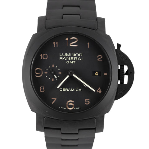 Panerai LTD Tuttonero Luminor 1950 3 Days GMT Ceramica Black 44mm PAM00438 Watch