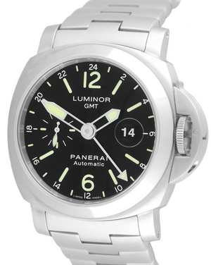 MINT 2013 Panerai PAM 297 P Luminor GMT Stainless Steel 44mm Watch PAM00297