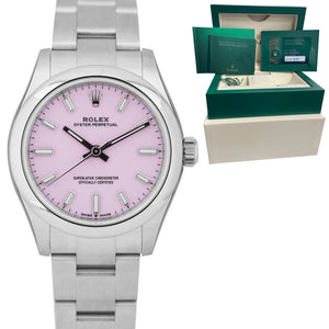 NEW SEALED JULY 2021 Rolex Oyster Perpetual Midsize Candy Pink 31mm Watch 277200