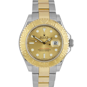 REHAUT Rolex Yacht-Master Two-Tone Gold Steel Champagne 40mm Watch 16623