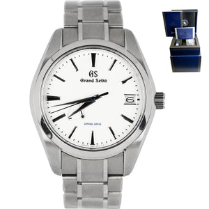 2021 Grand Seiko 42mm Titanium White Snowflake Automatic SBGA211 Watch B&P
