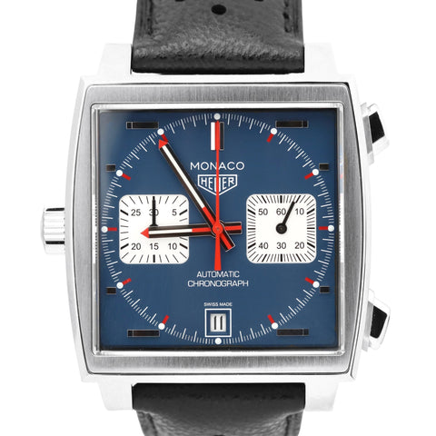 NEW MARCH 2023 Tag Heuer Monaco Steve McQueen 39mm CAW211P PAPERS Watch B+P