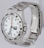 2019 Rolex Explorer II 42mm Polar White Orange Stainless Steel Watch 216570 B+P