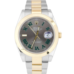 2020 Rolex DateJust 41 126303 Wimbledon Smooth 18K Yellow Gold Two-Tone Watch
