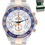 Men's Rolex Yacht-Master II 44mm Two-Tone Rose Gold Steel Ceramic Watch 116681