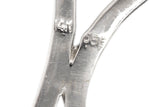 Vintage 0.25ctw Diamond Double Curved Crisscross Pendant in 14k White Gold